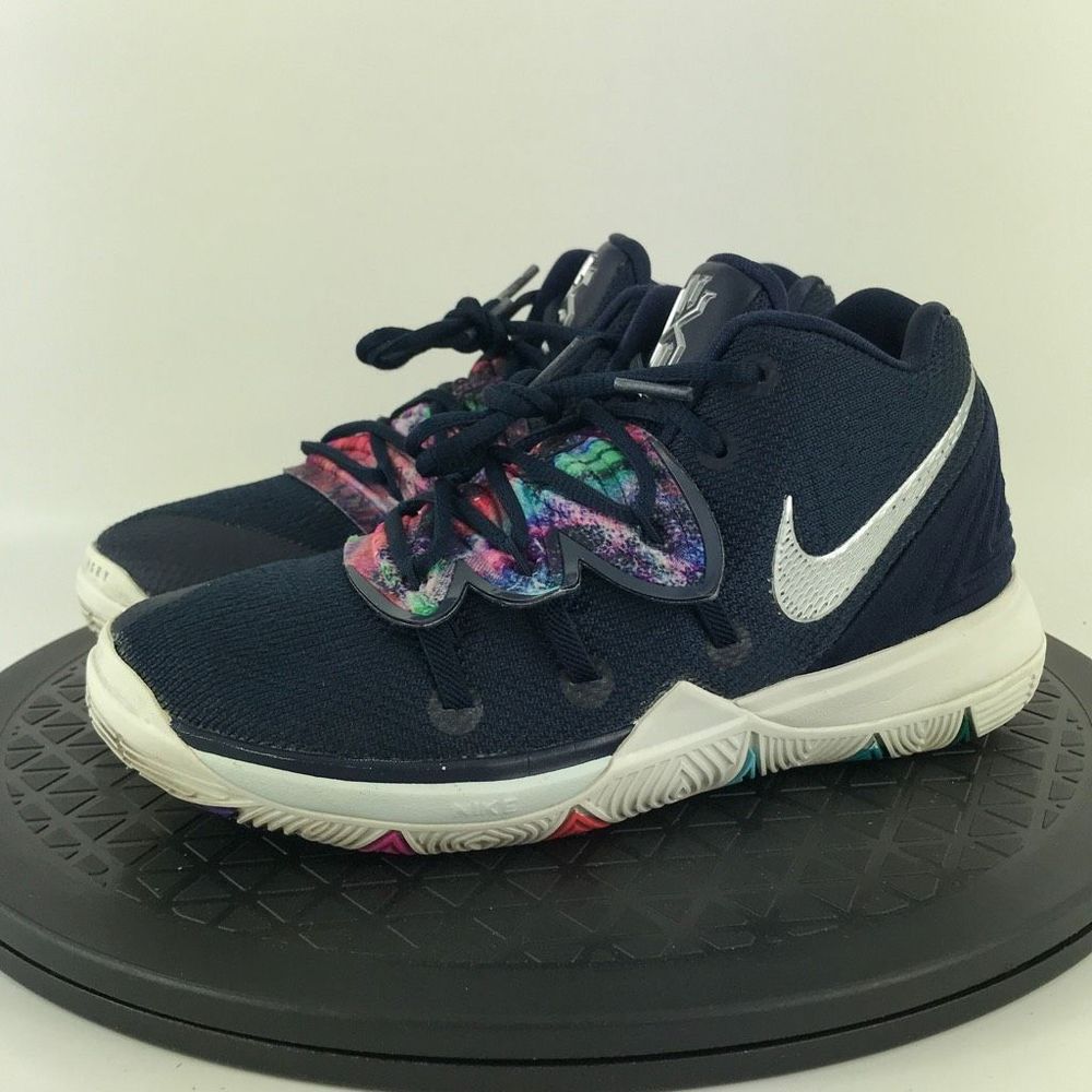 Nike Kyrie 5 'Galaxy' Blue Athletic Basketball Shoes AQ2458-900 Youth Size 1Y